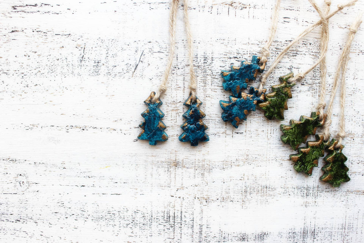 Teal Christmas Tree Ornaments