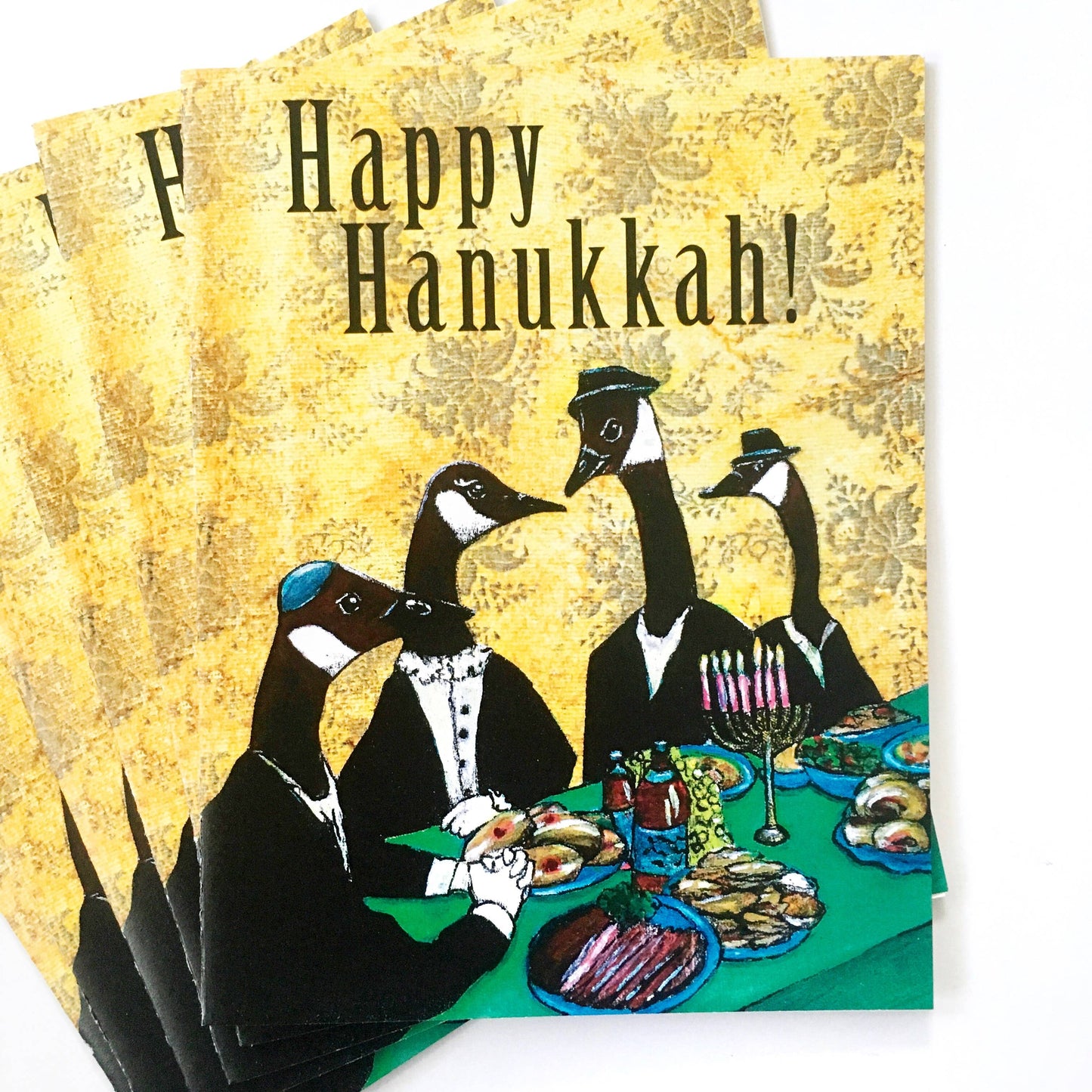Hanukkah Geese Holiday Card Set