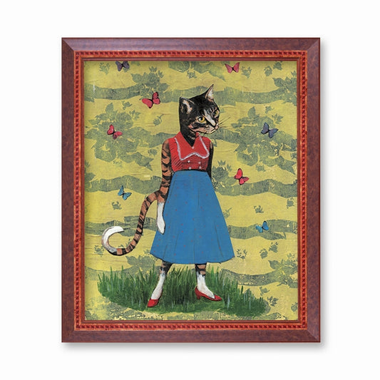 Butterfly Cat 8X10 Art Print
