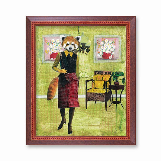 Red Panda Lady 8X10 Art Print