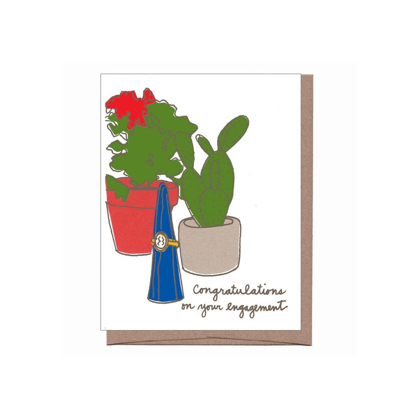 Engagement Cactus Card