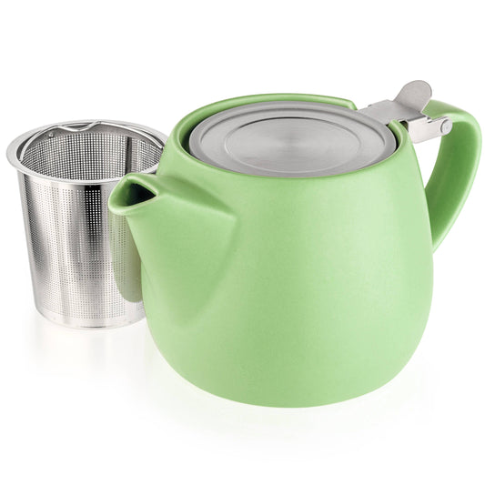 Lime Porcelain Teapot with Infuser Loose Tea 18.2 oz.