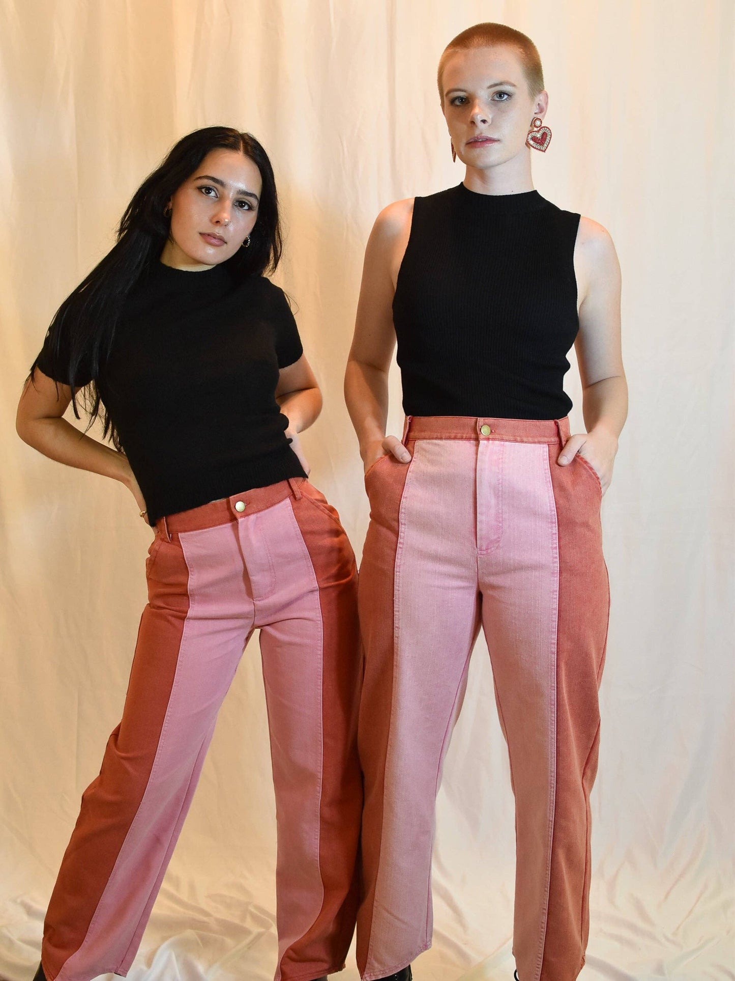 Poppy Jeans in Pink Cherry