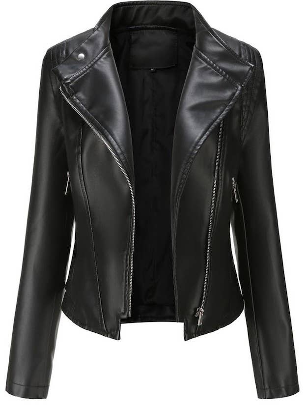 Black Faux Leather Jacket