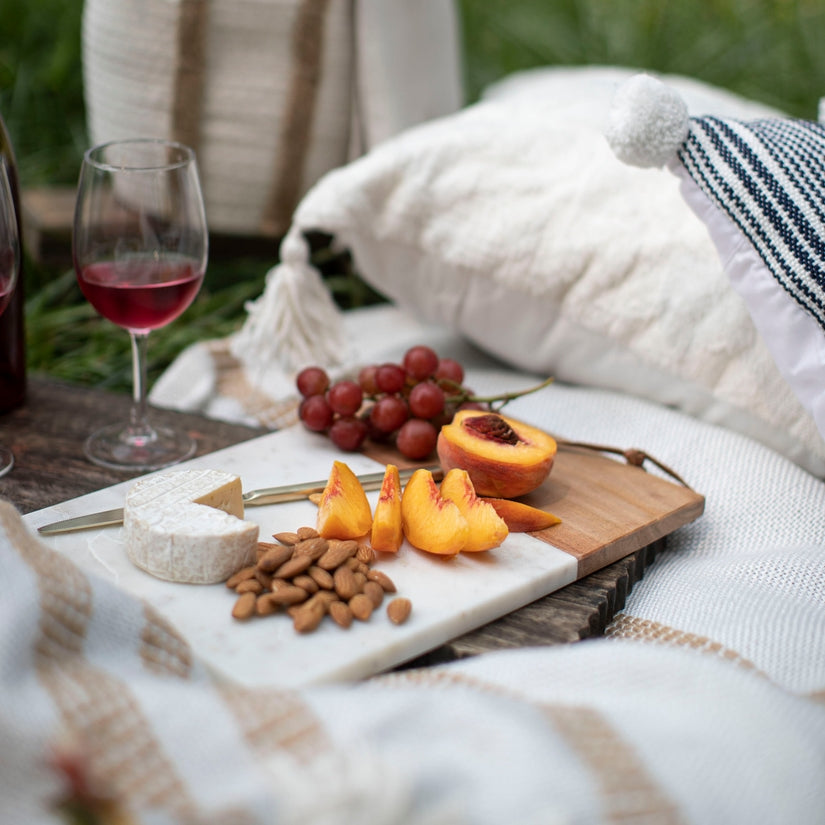 Square Marble Wood Cutting Board