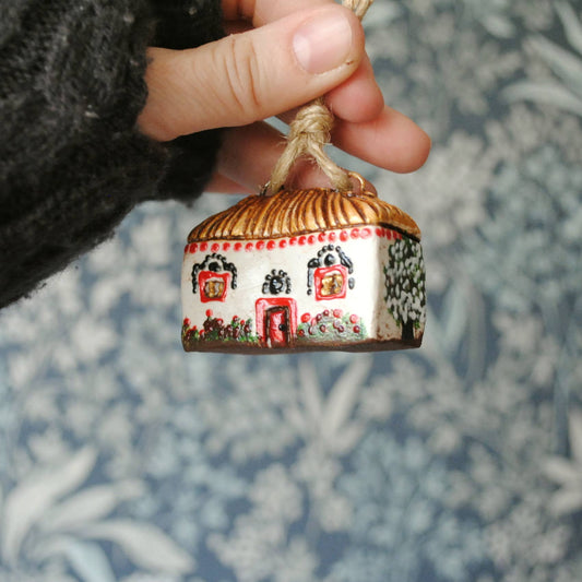 Miniature Folk House Ornament