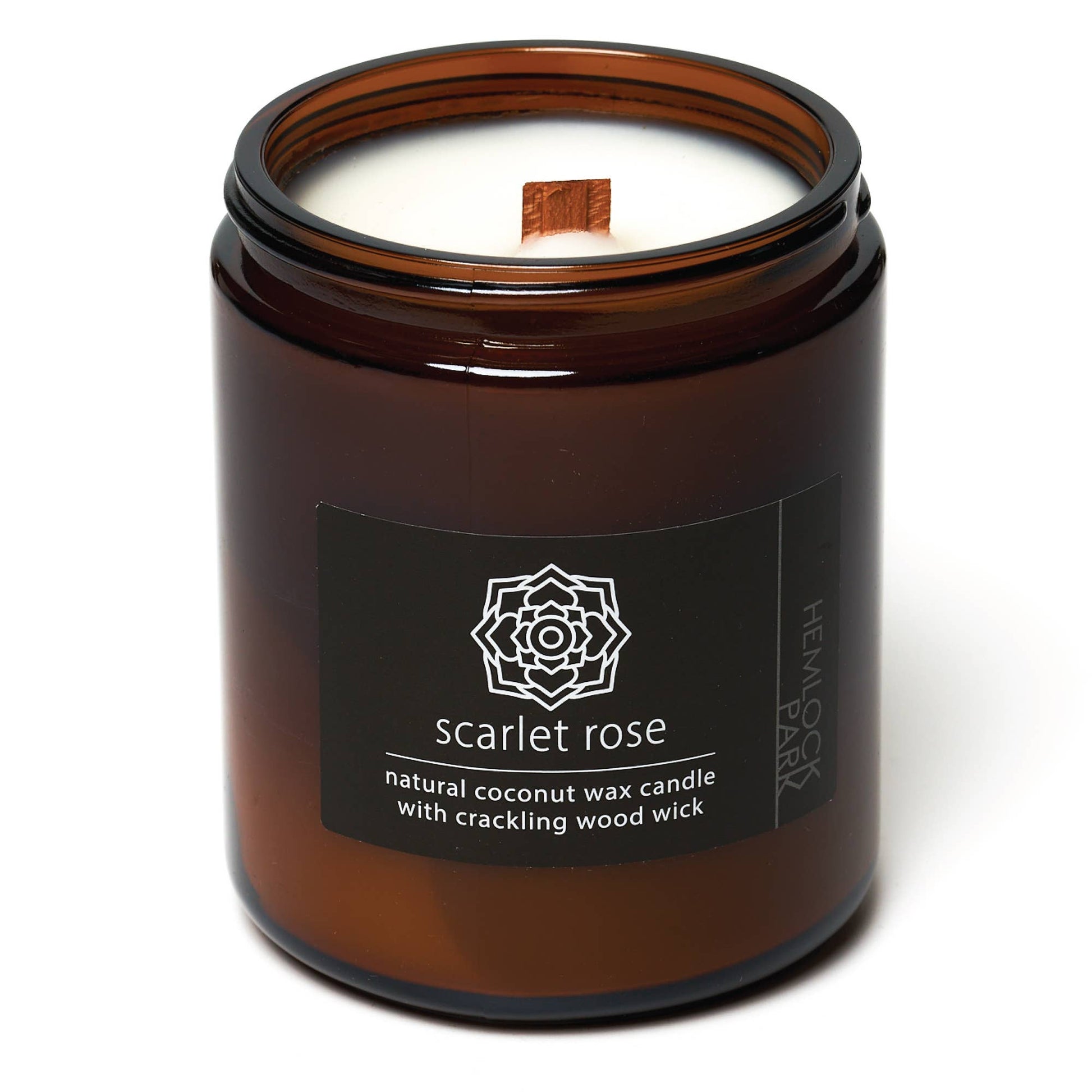 Scarlet Rose  Wood Wick Coconut Wax Candle – Wyllo
