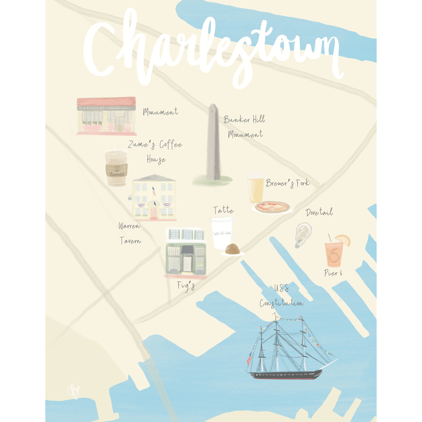 Charlestown Map Print