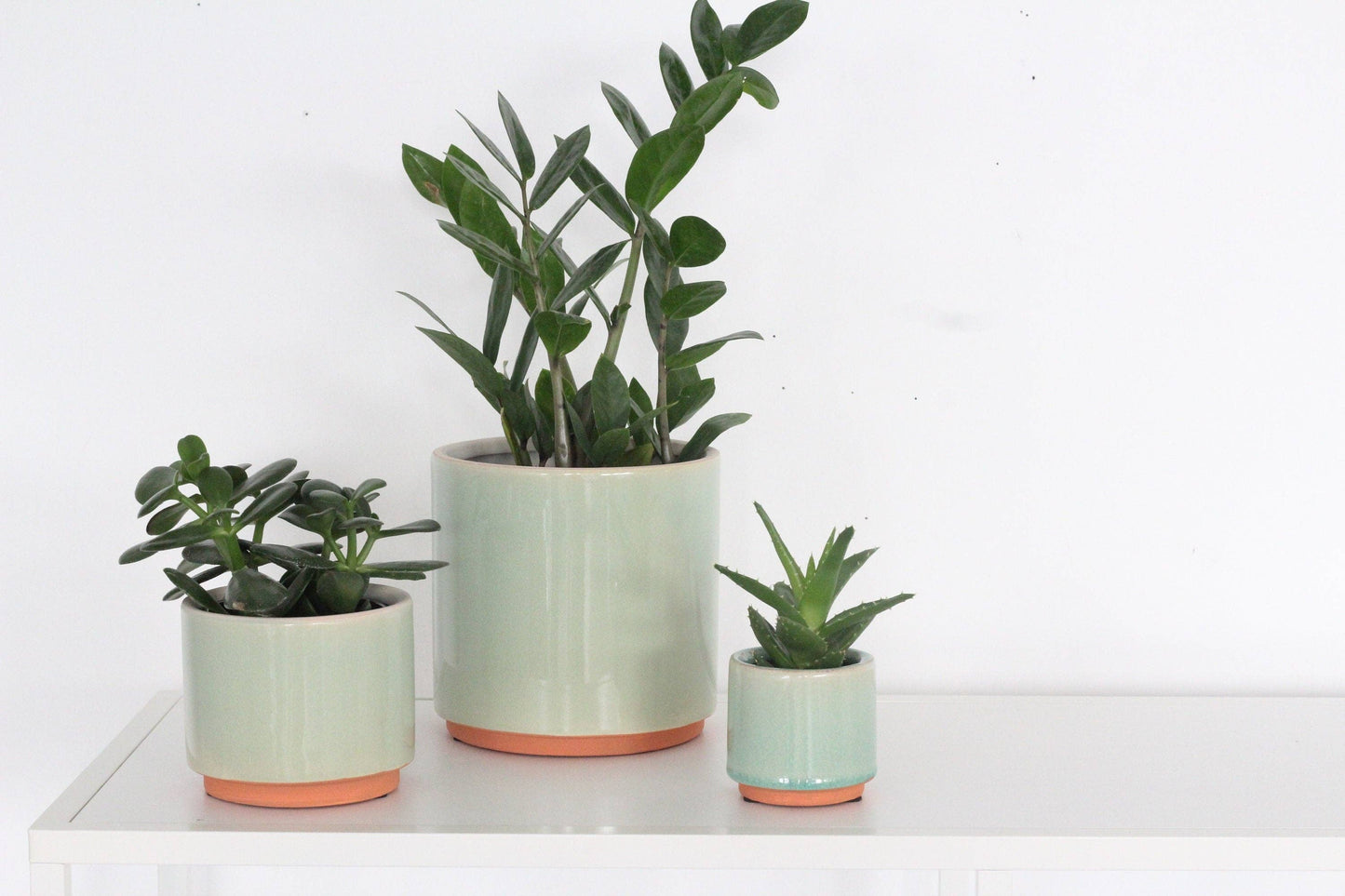 Sage Green Ceramic Round Planter 5"