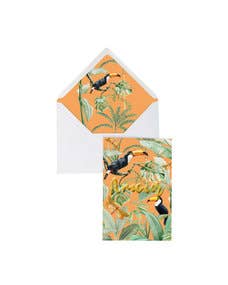 Flirting Toucans Amour Greeting Card