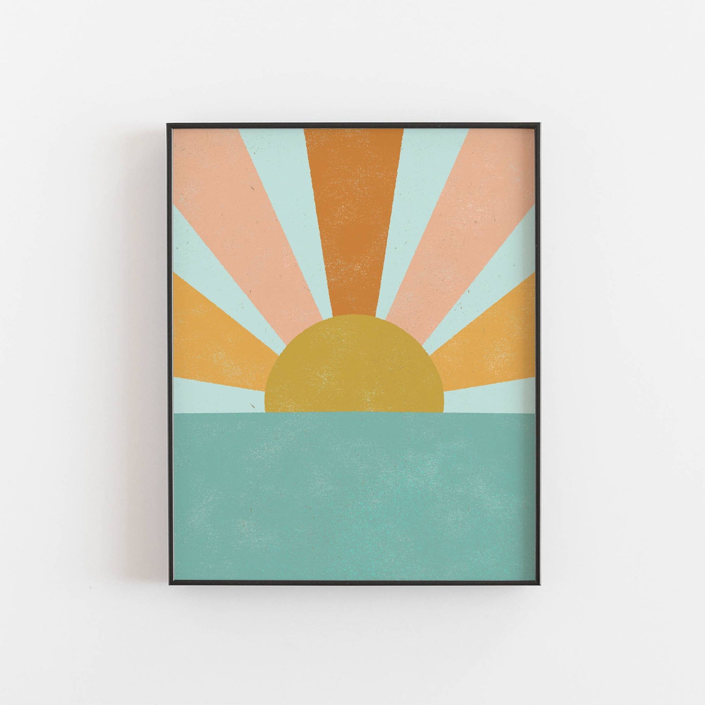 Sun Beam Ocean Art Print 11x14