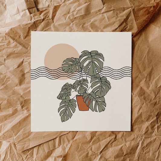 Bend Monstera Art Print