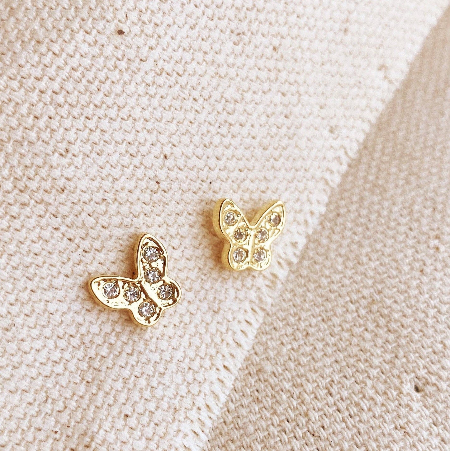 Gold Filled Butterfly Studs