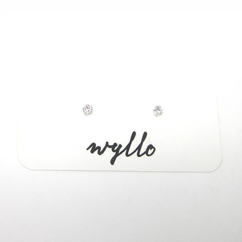 3mm cz stud earring