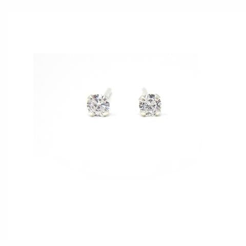 3mm cz stud earring