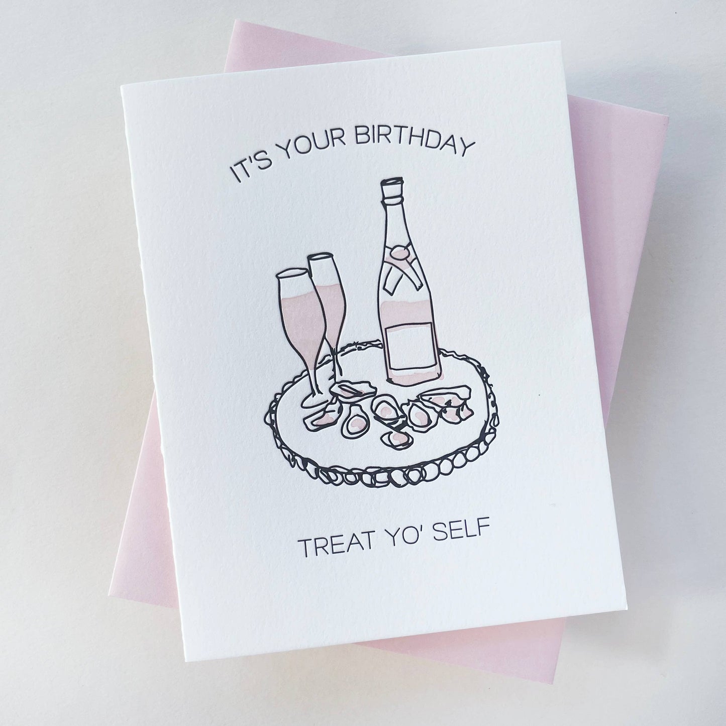 Oyster & Champagne Birthday Card