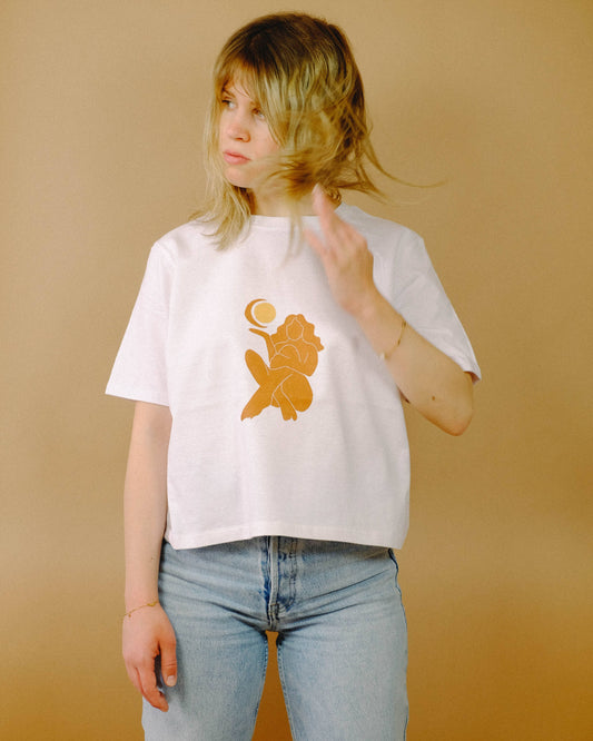 Sun + Moon Woman Cropped T-Shirt