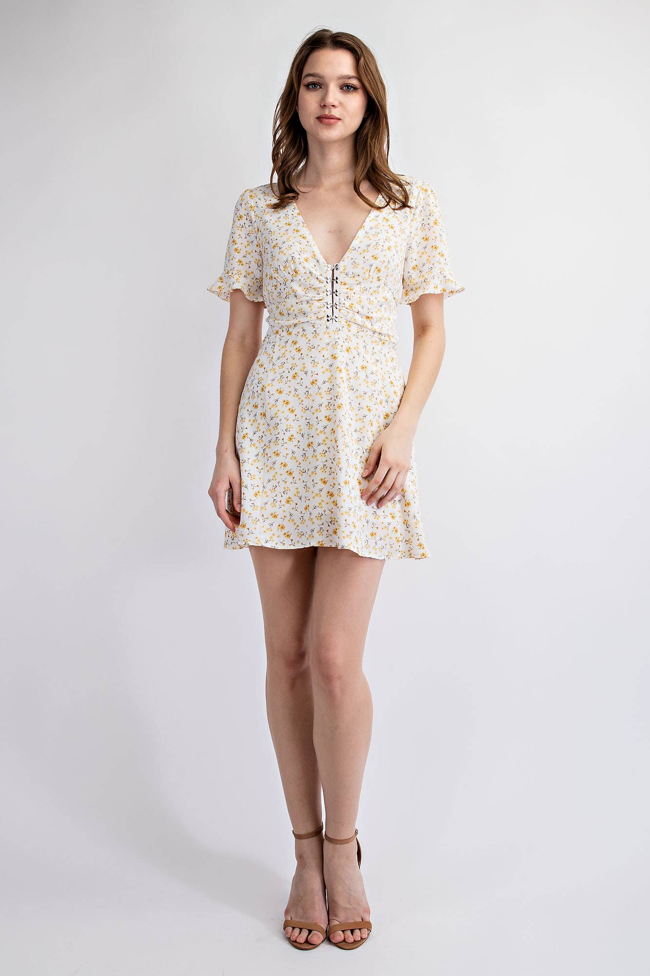 Alexandria White Floral Mini Dress