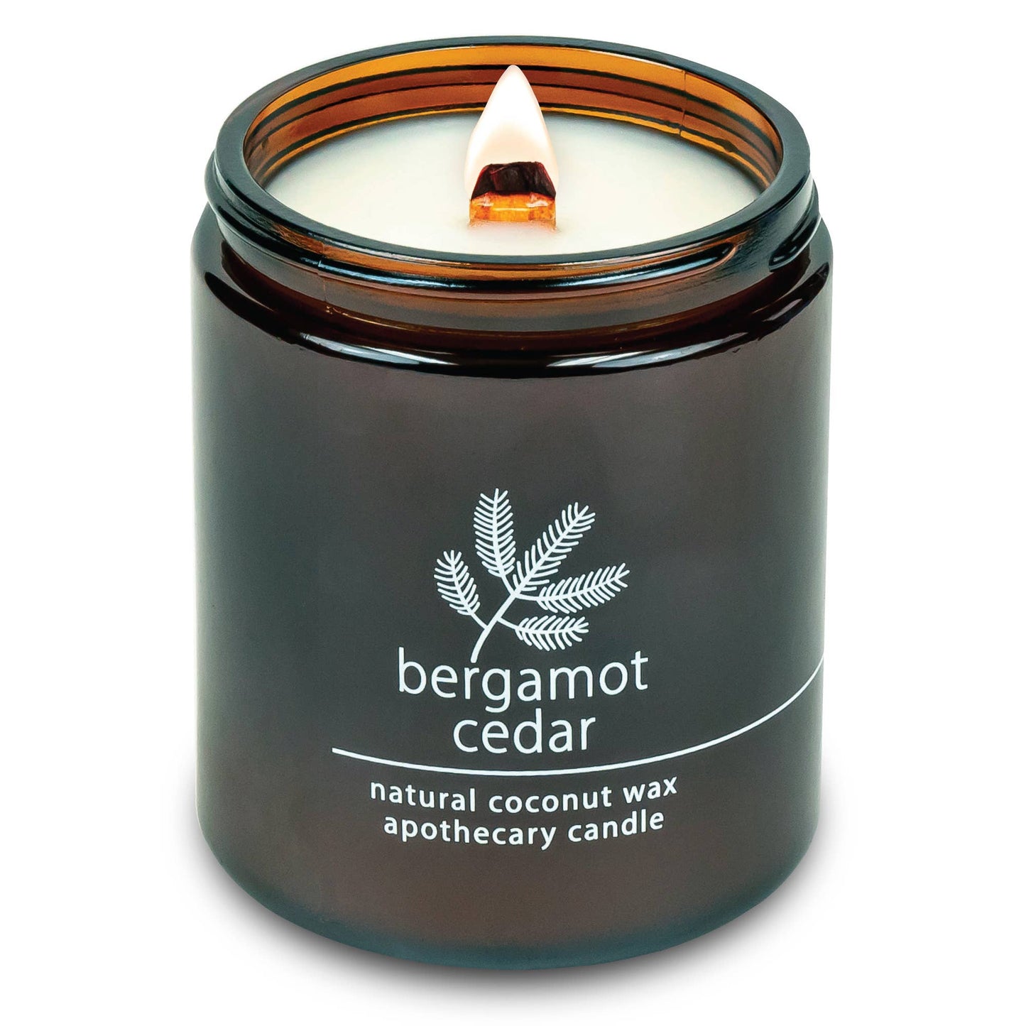 8oz Wood Wick Candle: Bergamot Cedarwood