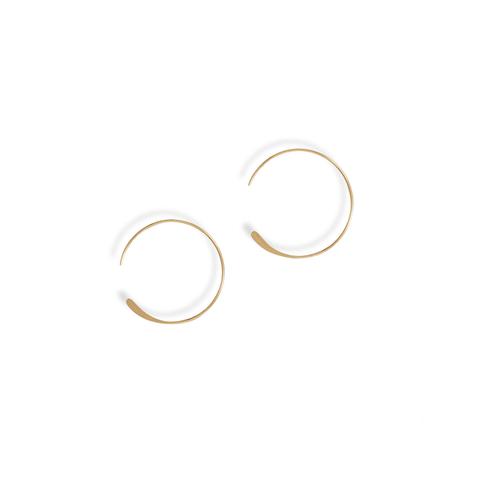 Gold Filled Threader Hoop Earring