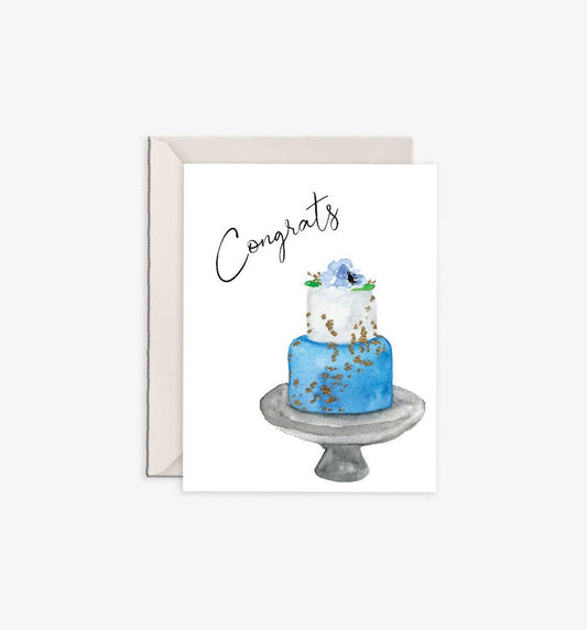 Congrats Cake Wedding Card