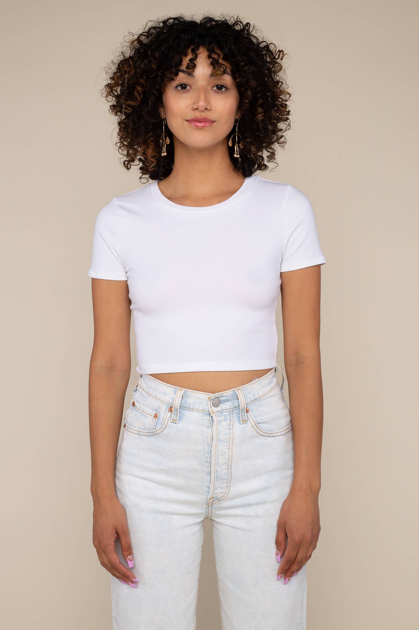 Cotton Spandex Cropped Baby Tee