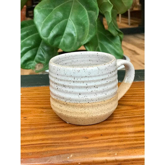 White Speckled Cappuccino Mug