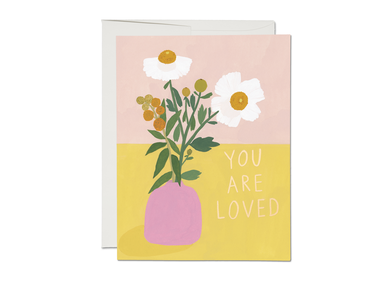 White Poppies Encouragement Greeting Card