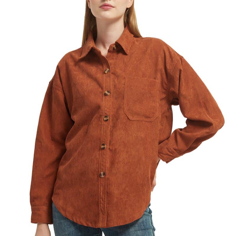 Burnt Orange Corduroy Shirt Jaclet