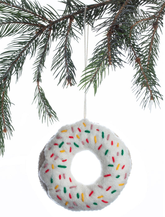 Vanilla Donut Ornament