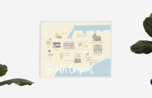 South Boston Map Print
