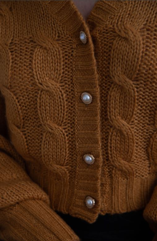 Amber + Pearl Cropped Cardigan