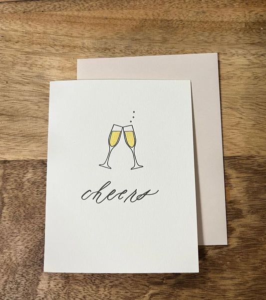 Cheers Letterpress Card