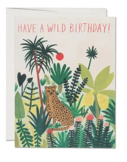 Cheetah birthday card