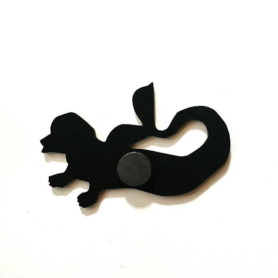 Dachshund Mermaid Wood Magnet