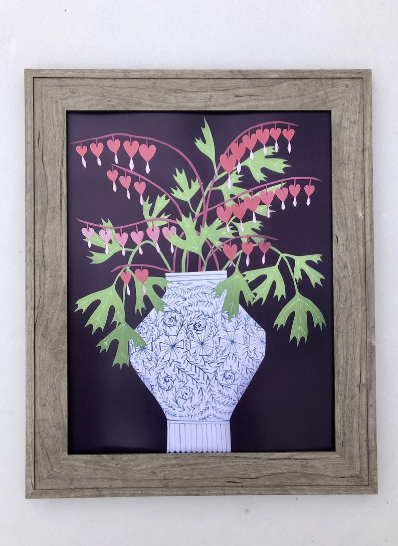 Dicentra Plant Portrait Print 
