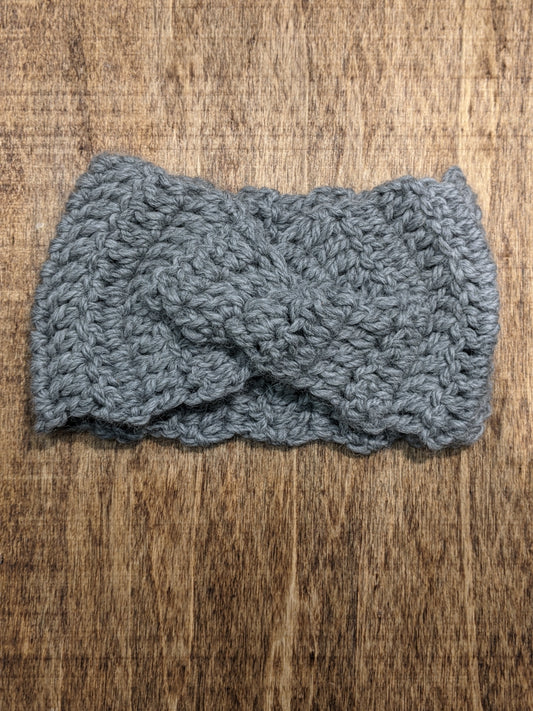 Grey Alpaca Ear Warmer (Various Sizes)