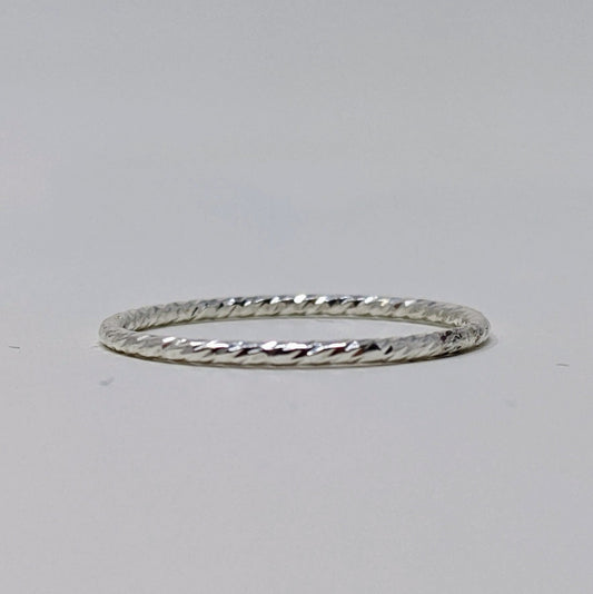 Sterling Silver Twist Stacking Ring