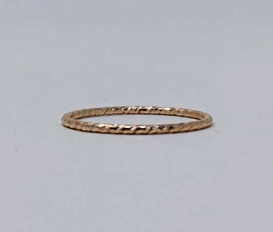 Rose Gold Twist Stacking Ring