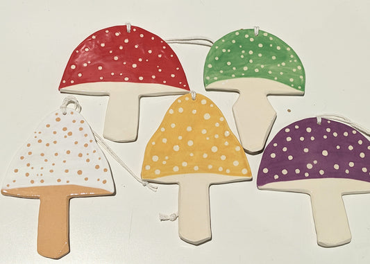 Ceramic Mushroom Ornaments (Multiple colors)
