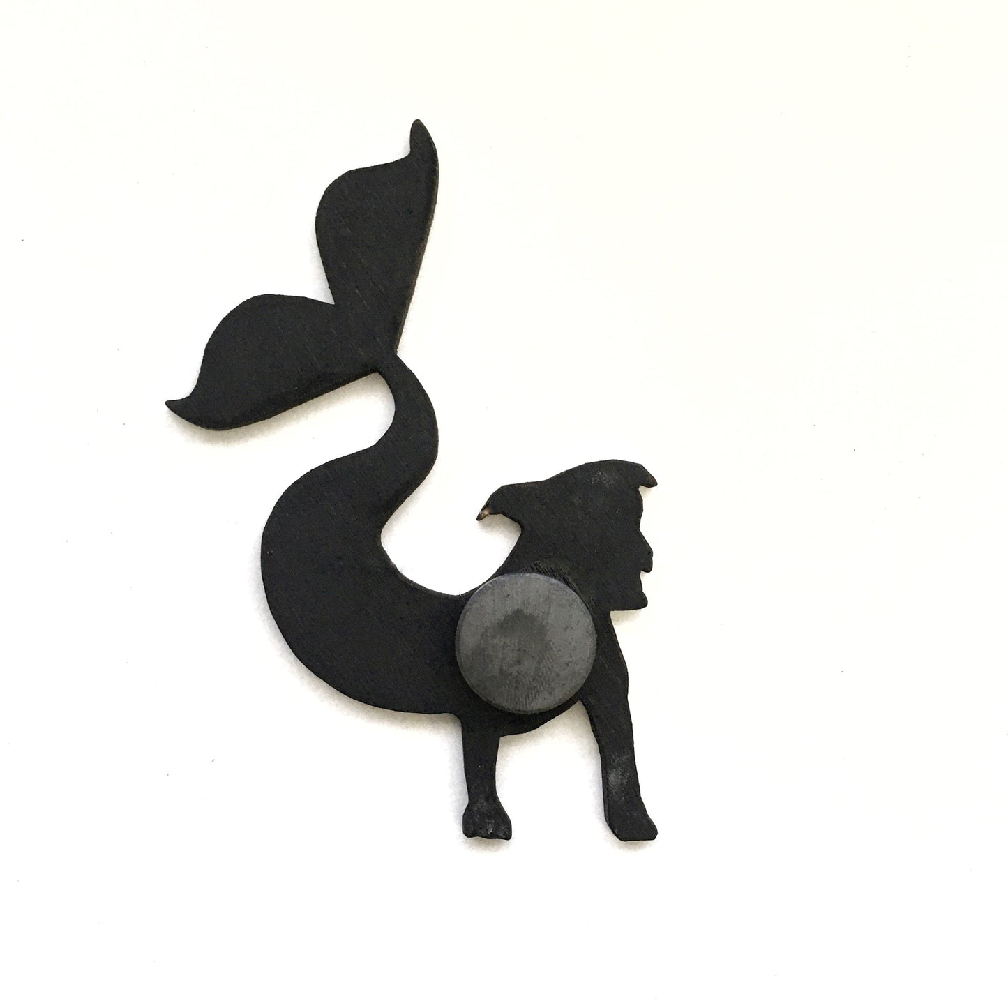 Pit Bull Mermaid Wood Magnet