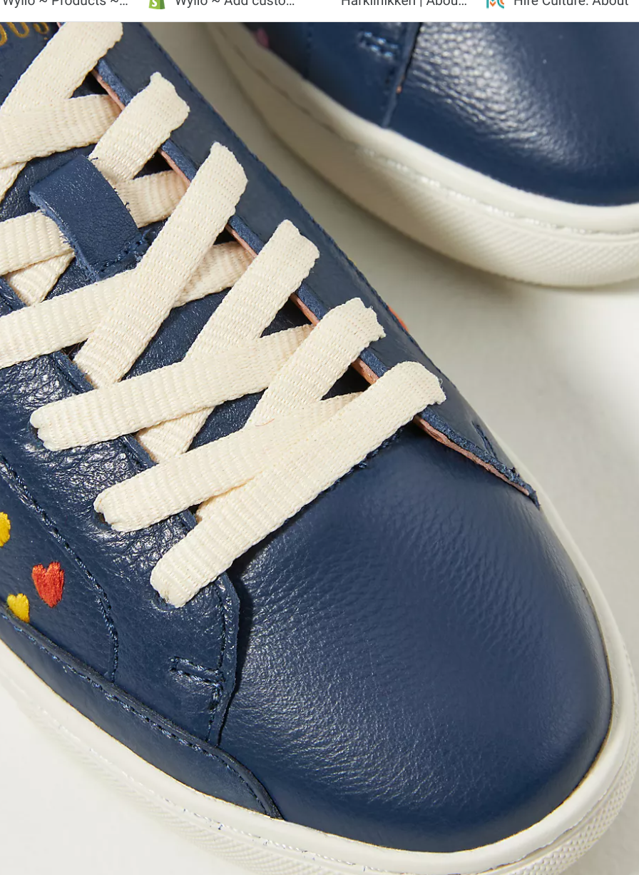 Embroidered Hearts Sneakers