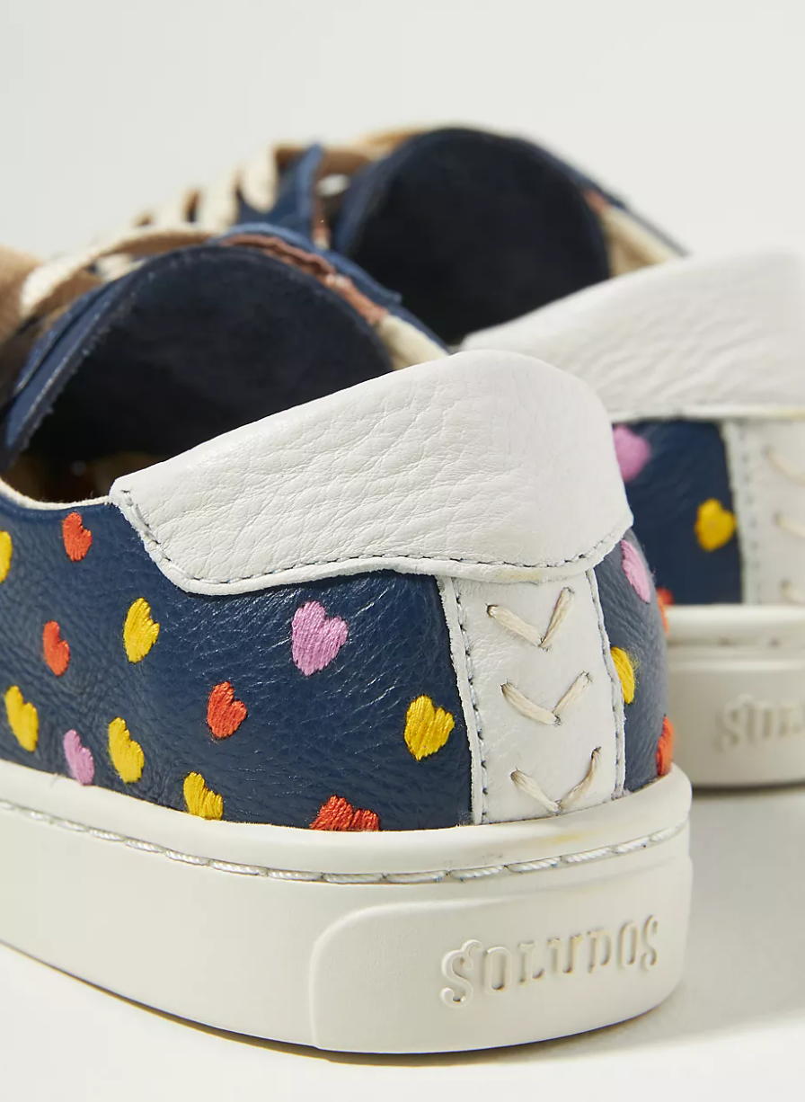 Embroidered Hearts Sneakers