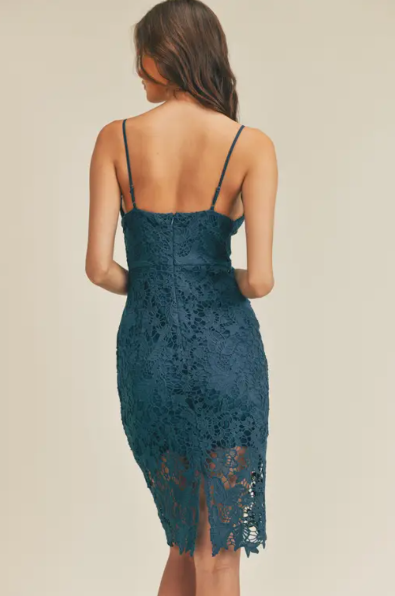 Teal Lace Dress
