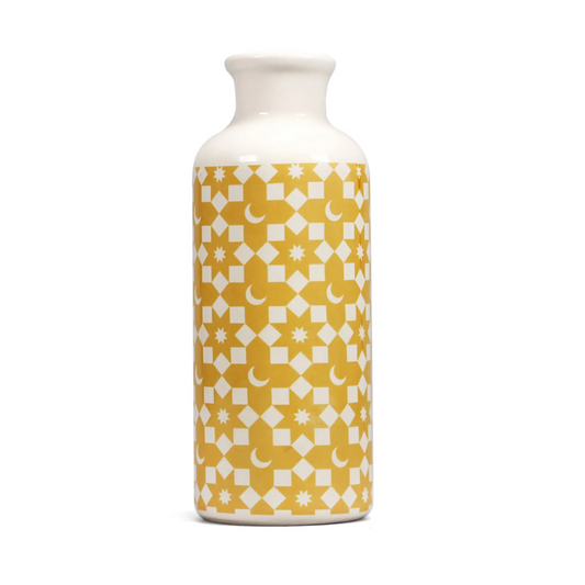 Retro Yellow Moon Vase