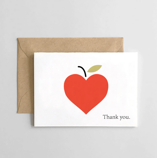 Teacher Appreciation - Thank You Apple Heart
