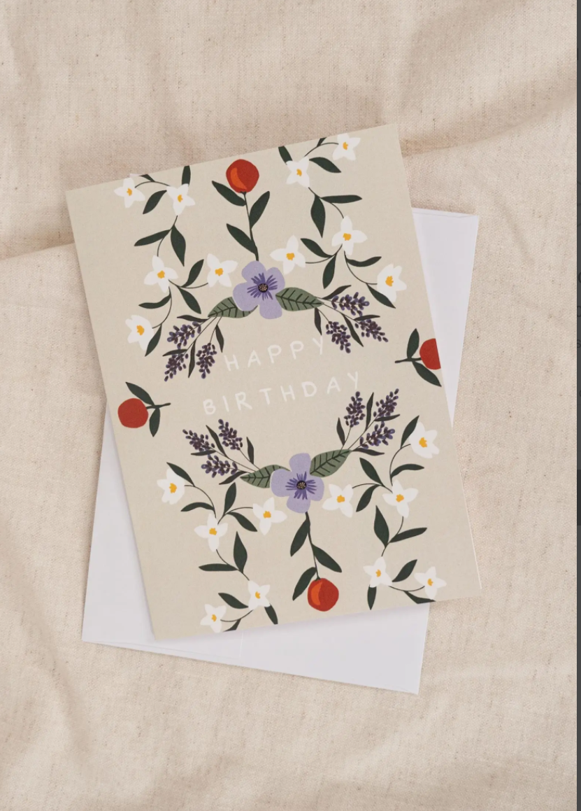 Flower Art Birthday Card