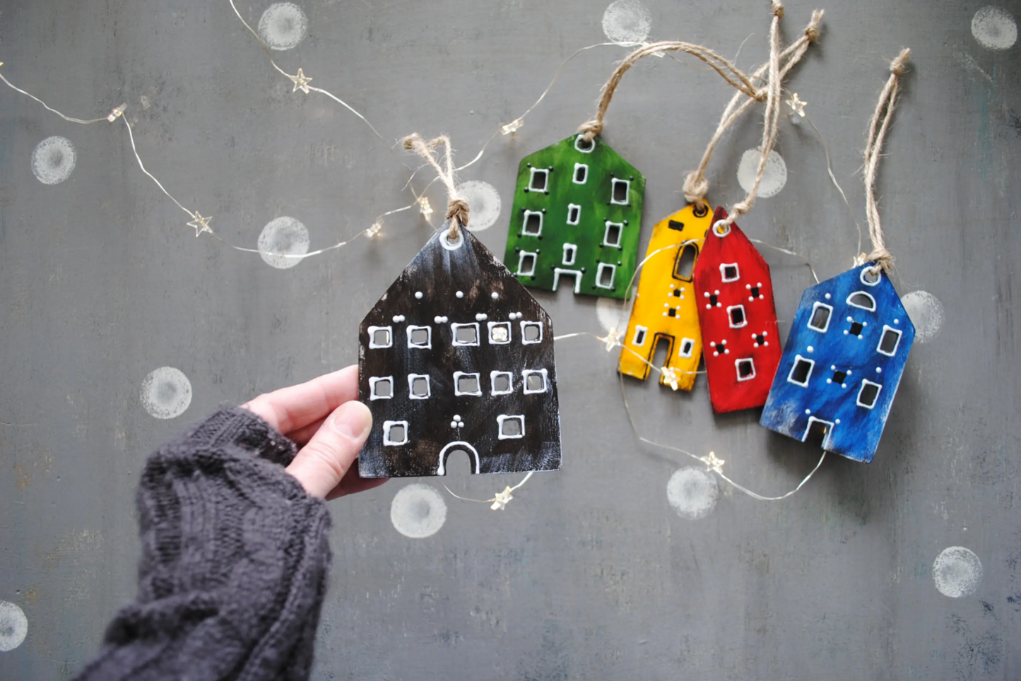 Colorful Scandinavian House Ornaments