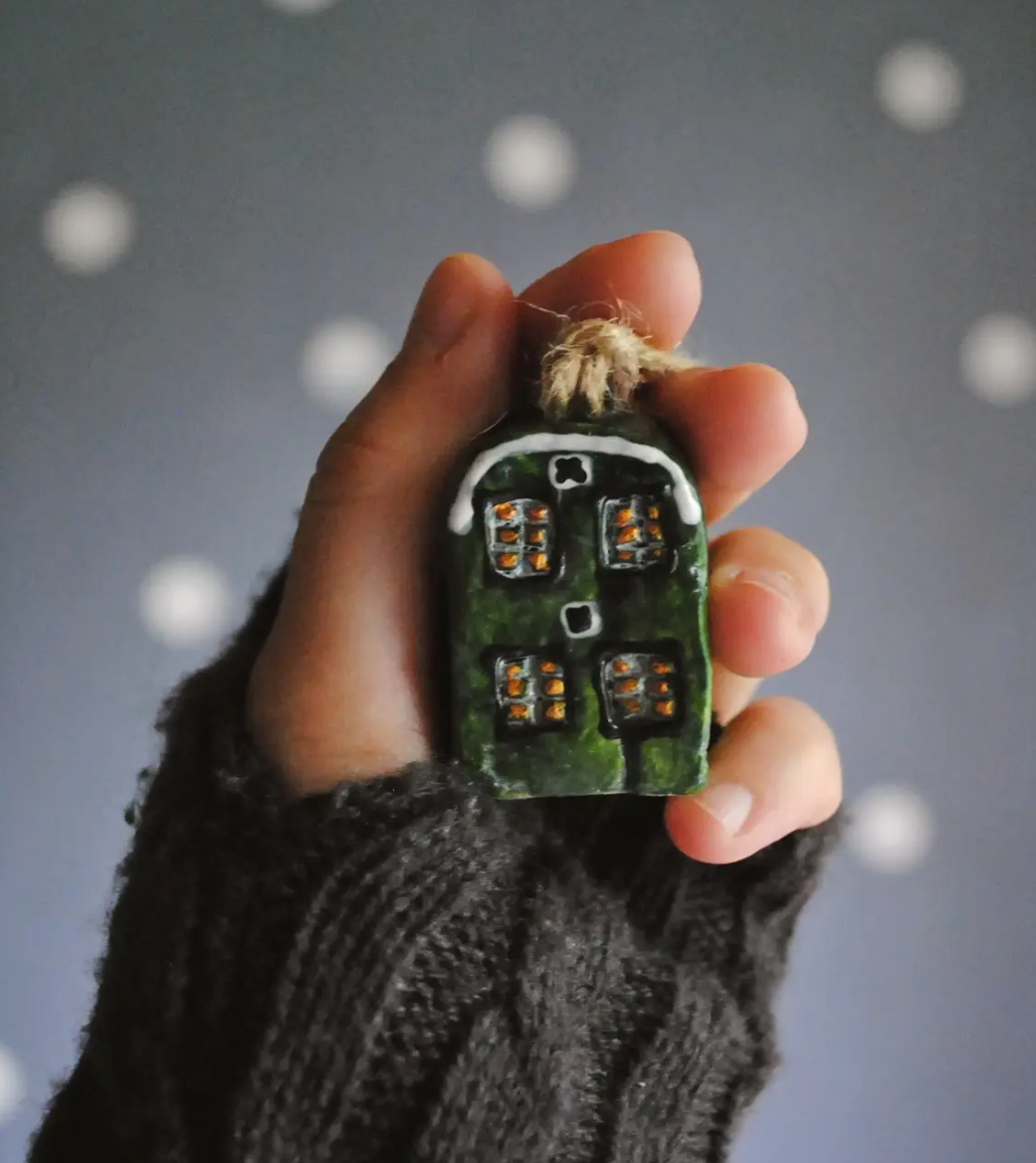 Mini Scandinavian Houses Collectible Christmas Ornaments