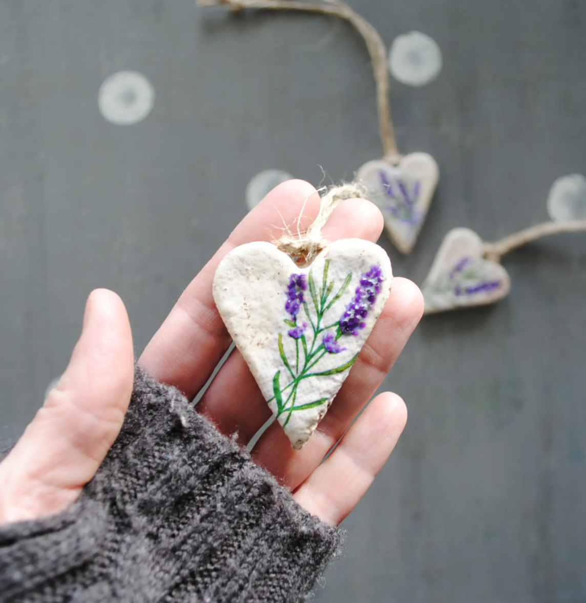 Lavender Heart Ornament